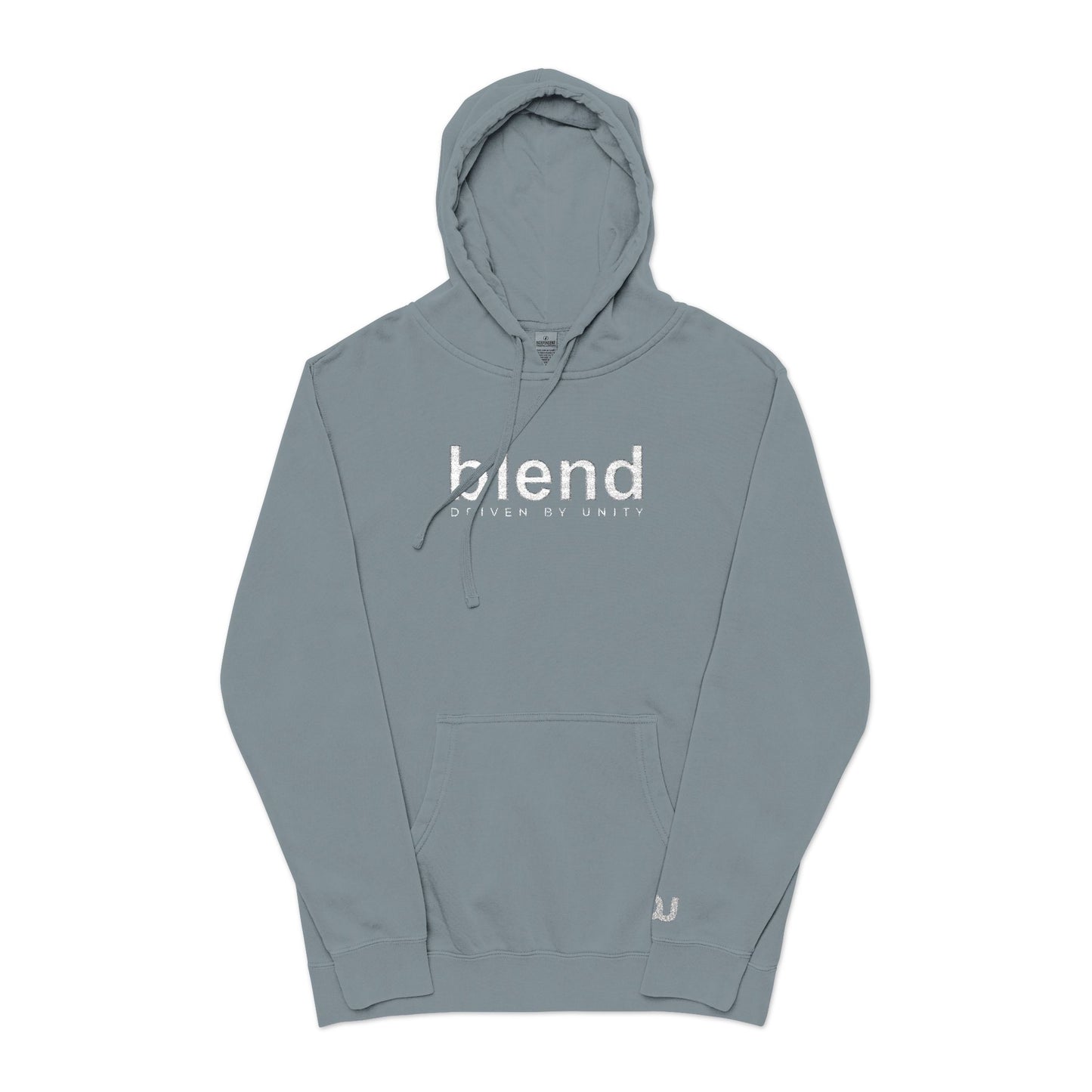 Blend CORE | Driven By Unity | Embroidered Pigment-Dyed Hoodie